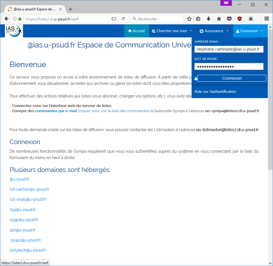 messagerie [Informations, et conseils du service